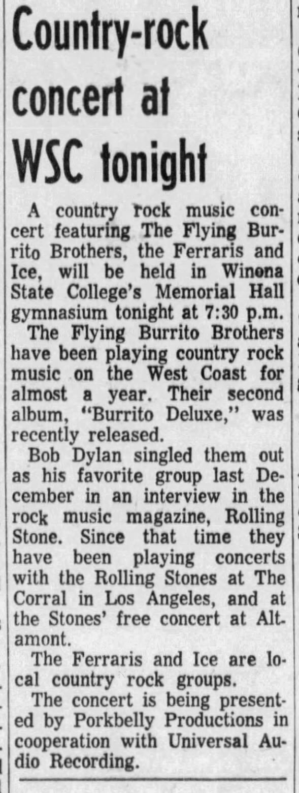 Flying Burrito Brothers - Winona College